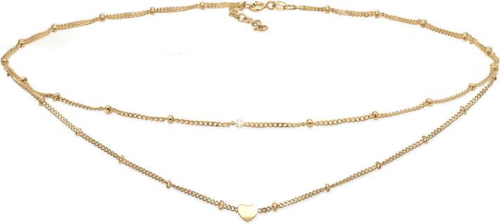 Elli Choker Layer-Look Herz Symbol (Sterling Silber, 36 cm)