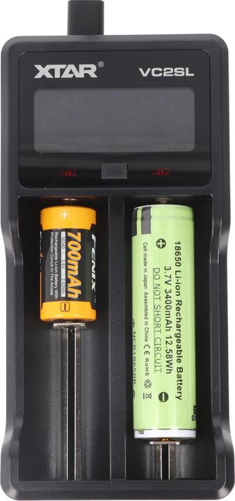 Actual product image Xtar VC2SL Quick Charger for Li-ion and NiMH (Battery + charger)