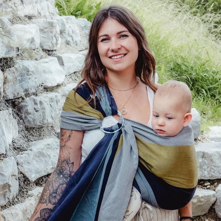 Produktbild Hoppediz Babytragetuch gewebter Ring-Sling (2 m)