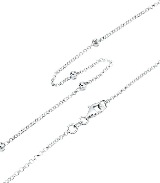 Actual product image Elli Basic-Kette mit Kristallen (Sterling Silver, 45 cm)