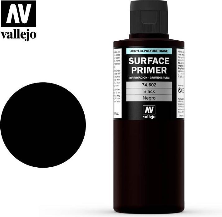 Vallejo Primaire de surface - Noir 200ml (74.602)