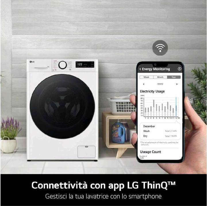 Produktbild LG F4R9009TPWC 9kg Waschmaschine Klasse A -40% AI DD mit Dampf (9 kg, Links)