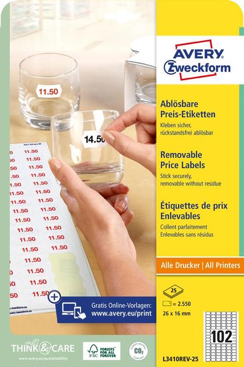 Produktbild Avery Preis-Etiketten
