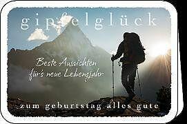 Image du produit Edition Gollong Doppelkarte / Zum Geburtstag (Bergsteigen) / quer
