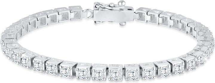 Elli Tennisarmband mit Zirkonia Kristallen (17 cm, Sterling Silber)