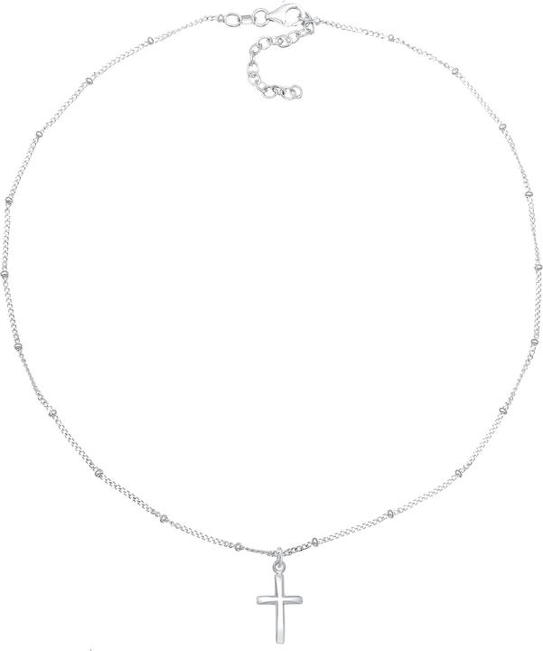 Produktbild Elli Choker Kugelkette Kreuz-Anhänger (Sterling Silber, 36 cm)