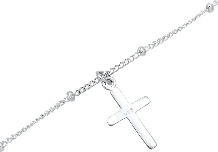 Produktbild Elli Choker Kugelkette Kreuz-Anhänger (Sterling Silber, 36 cm)