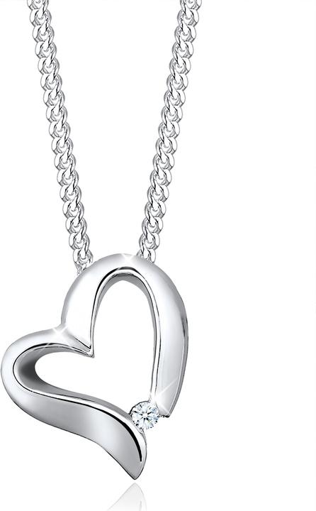 Image du produit Elli mit Herz-Anhänger Diamant (0.015 ct.) (Argent Sterling, 45 cm)
