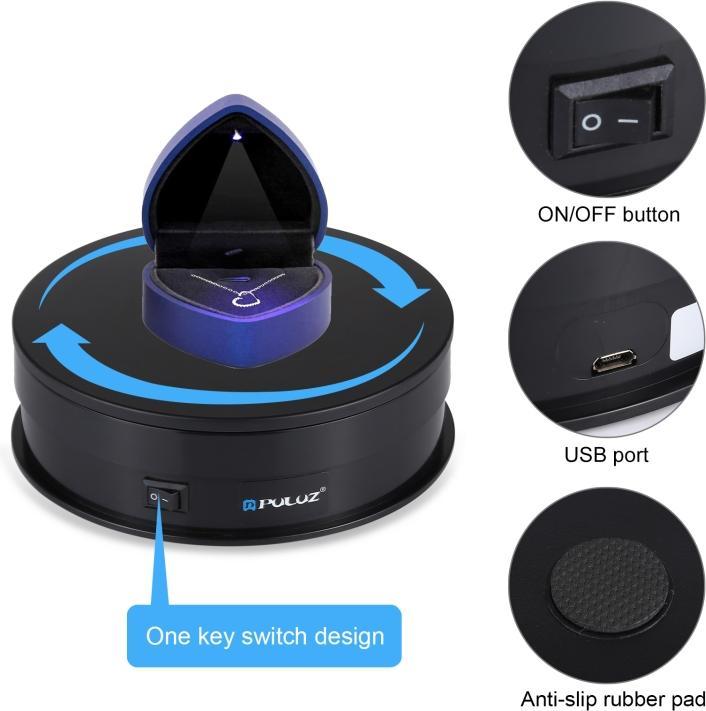 Actual product image Puluz 360° Electric turntable (Further accessories)