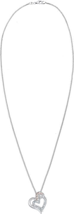 Produktbild Elli mit Herz-Anhäger verziert mit Kristallen (Sterling Silber, 45 cm)