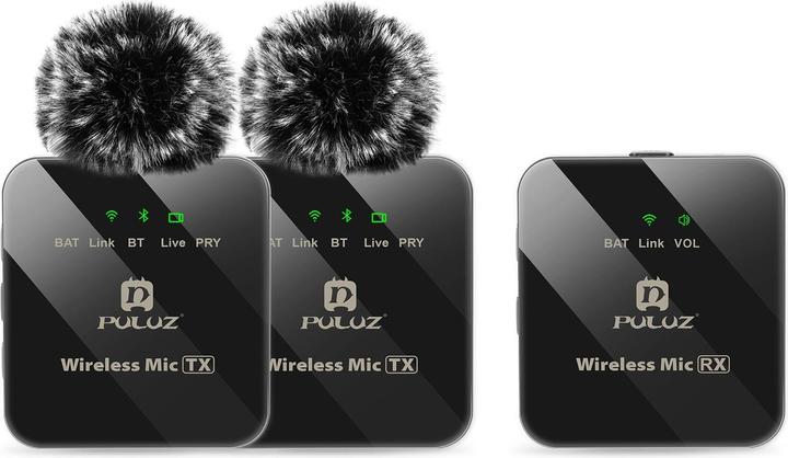 Produktbild Puluz Wireless Lavalier Microphone 2 TX + 1 RX
