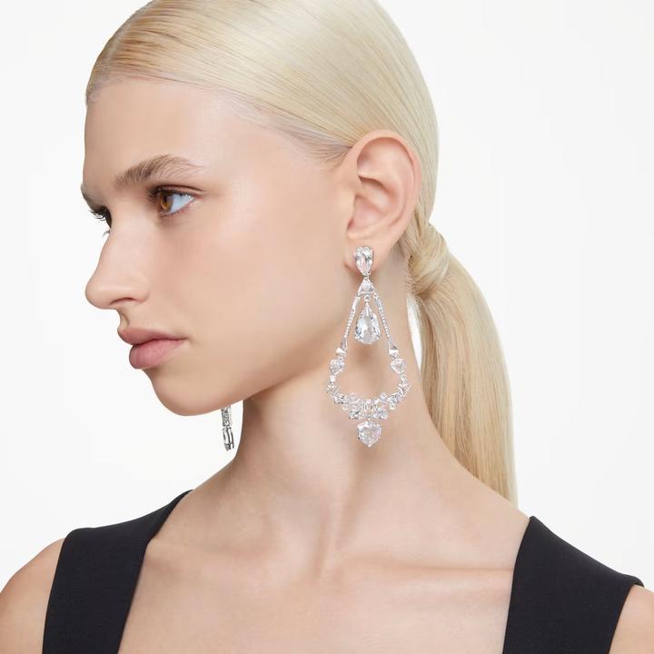 Immagine prodotto Swarovski Mesmera Orecchini Vari Tagli Lampadario Bianco (Metallo Swarovski)