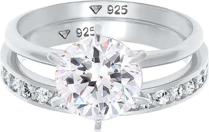 Immagine prodotto Elli 2er Set verziert mit Kristallen (50, 925 Argento)