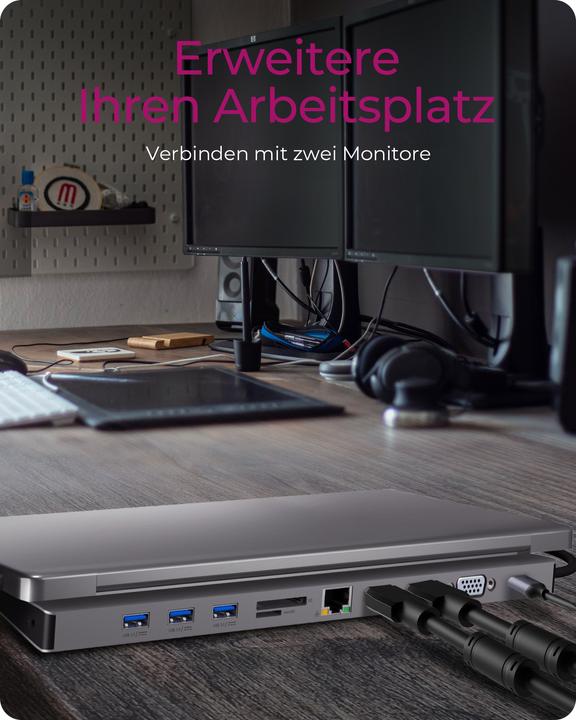 Produktbild Icy Box IB-DK2106-C (USB-C, 1 Ports)