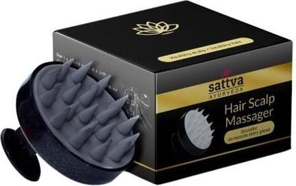 Produktbild Sattva Ayurveda SATTVA Szczotka do masażu skóry głowy Czarna 1szt