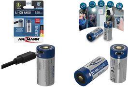 Produktbild Ansmann 16340 Li-Ion Akku (1 Stk., 16340, 850 mAh)