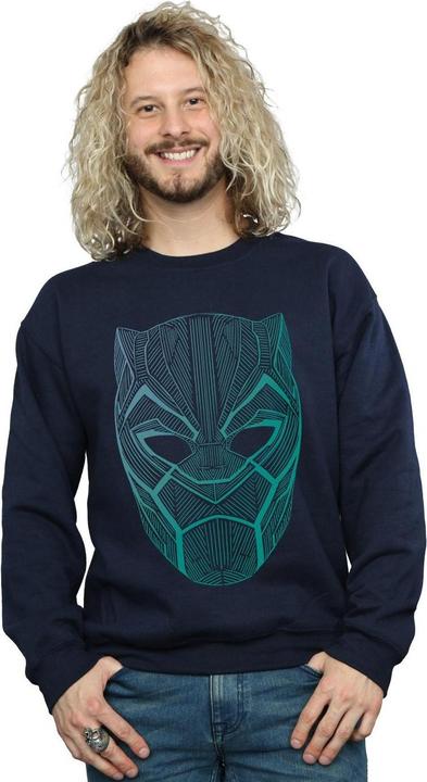 Image du produit Mens Black Panther Tribal Mask Cotton Sweatshirt (L)