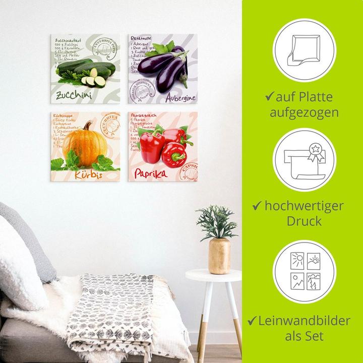 Image du produit Artland Courgette, aubergine, courge, poivron S6PG (20 x 20 cm)