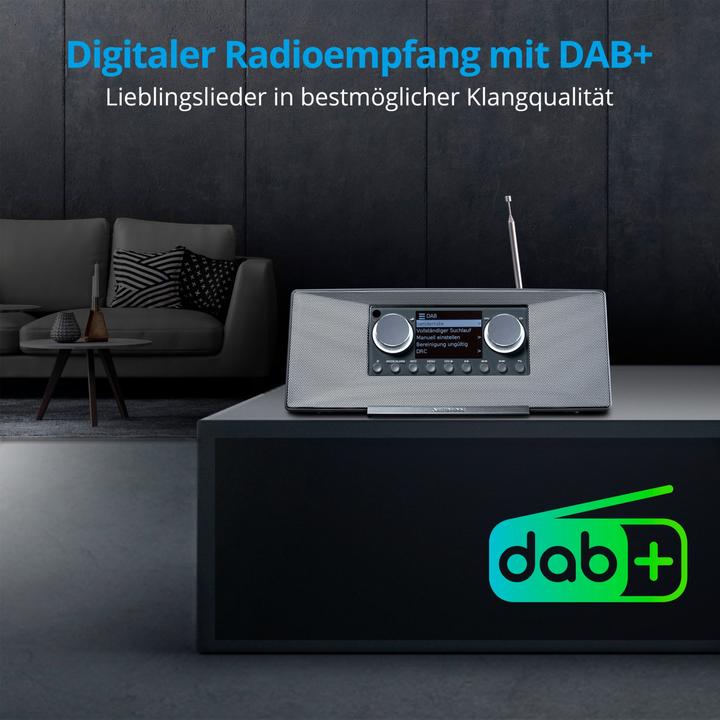 Actual product image Medion MD 89289 Stereo Internet radio grey (Web radio, DAB+, FM, Bluetooth, Wi-Fi)