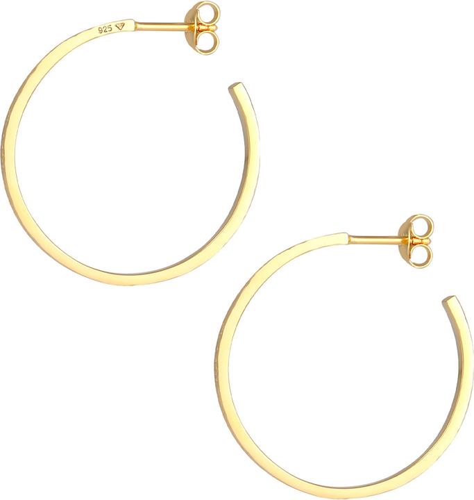 Produktbild Elli Creolen mit Stecker Basic Hammerschlag (Sterling Silber)