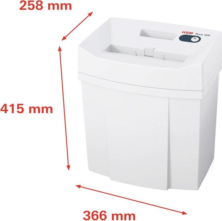 Image du produit HSM Destructeur de documents Pure 2310111 blanc 120/3,9mm (Coupe droite)