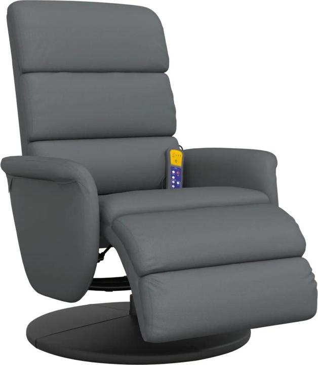 VidaXL Massagesessel mit Fussteil Grau Kunstleder,Farbe