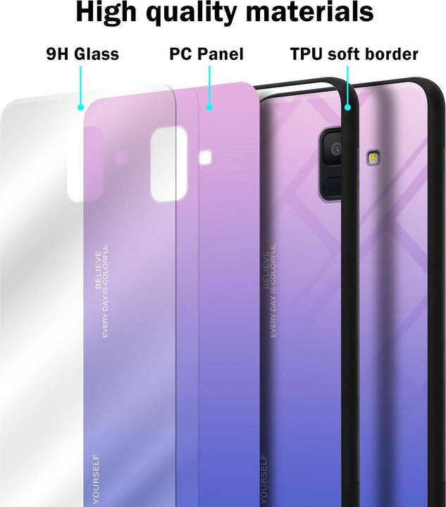 Actual product image Cadorabo TPU 2 colors glass cover (Samsung Galaxy J6 (2018))