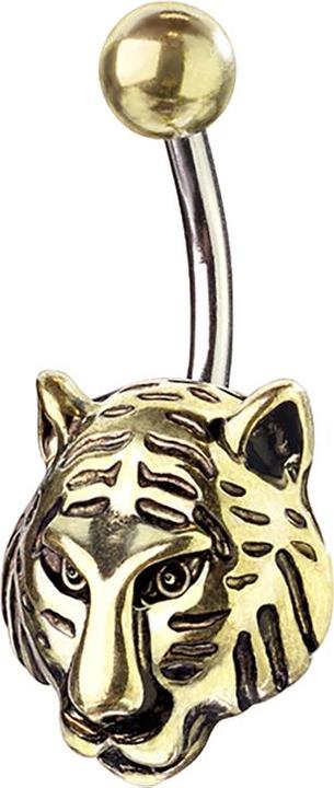 Actual product image Star Piercing Banana gold-plated tiger (Surgical steel 316L, Brass)