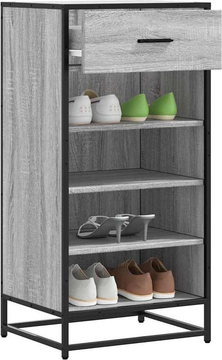 Produktbild VidaXL Schuhregal Grau Sonoma 48x38x97,5 cm Holzwerkstoff