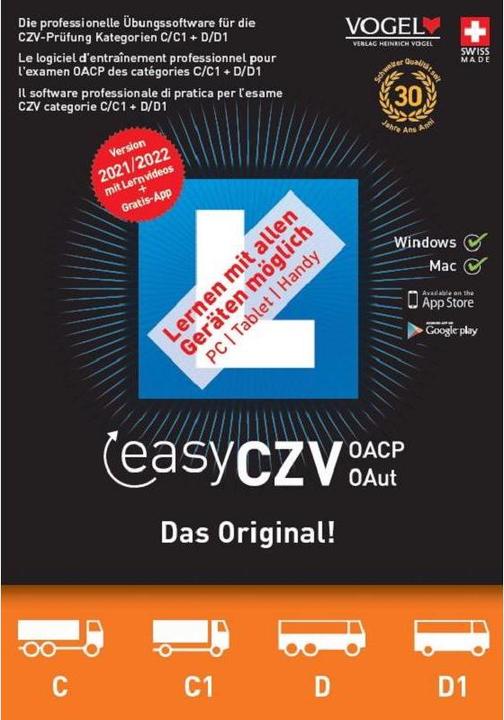 Immagine prodotto easyczv 2021/2022 Cat. C/C1/D/D1 Versione completa, DE/FR/IT