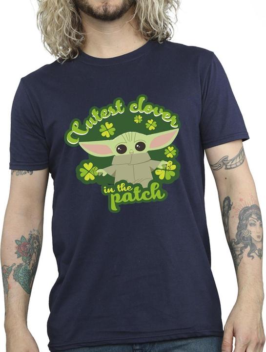 Actual product image Star Wars Mens The Mandalorian St Patrick's Day Cutest Clover T-Shirt (4XL)