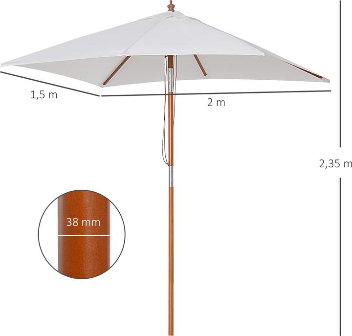 Image du produit Outsunny Parasol (1.50 m)