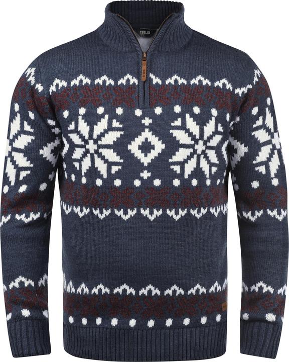 Actual product image Solid Norwin Men's Jumper Chunky Knit Pullover Troyer (3XL)