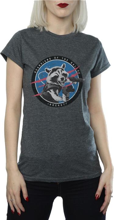 Actual product image Womens/Ladies Guardians Of The Galaxy Rocket Emblem Cotton T-Shirt (S)