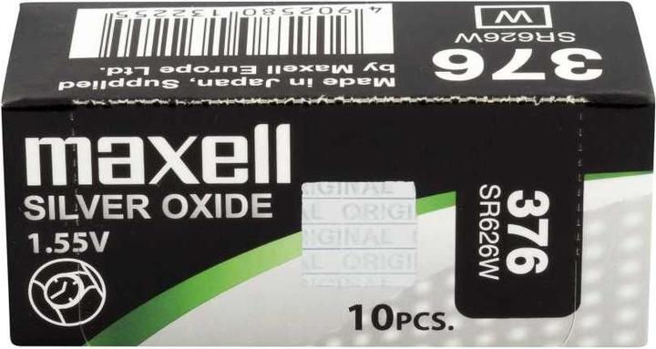 Actual product image Maxell Button cell SR626W 10 pieces (10 pcs., SR66, 28 mAh)