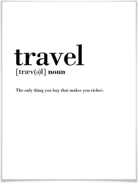 Produktbild Trenddeko Grammatik - Travel (24 x 30 cm)