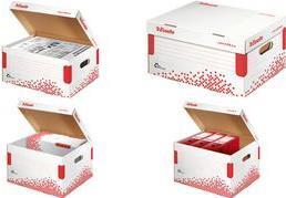 Immagine prodotto Dymo Scatola con coperchio incernierato SPEEDBOX, DIN A4, bianco/rosso, per formato DIN A4+, in carta (A4)