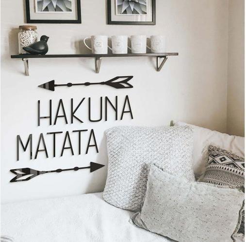 Produktbild Trenddeko 3D-Schriftzug Hakuna Matata 78 x 80 cm, Acryl (78 x 80 cm)