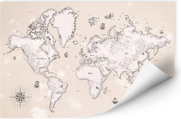 Image du produit Trenddeko Carte du monde - Du temps passé (45 x 30 cm)