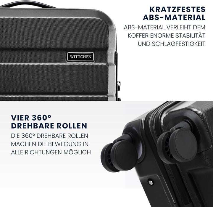 Actual product image Wittchen Comodo Line Hartschalenkoffer-Set 3-teilig (39 l, Hand luggage (up to 50 litres), M (50 - 90l), L (90 - 115l))