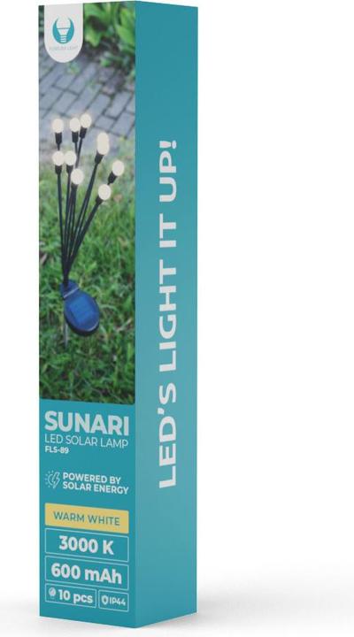 Actual product image Forever Light SUNARI Solar Lamp LED FLS-89 solar fireflies x10 3000K 600mAh Li-Ion