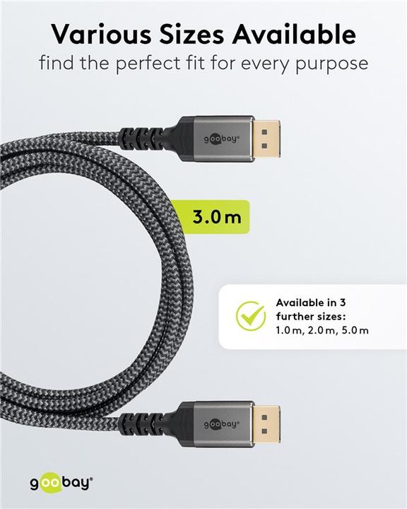 Produktbild Goobay DisplayPort – DisplayPort (3 m, DisplayPort)