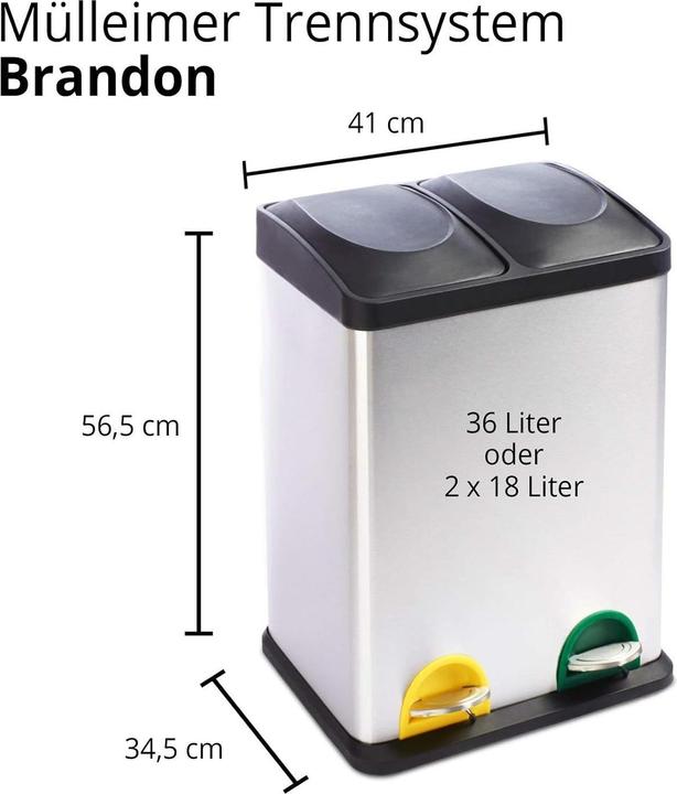 Immagine prodotto Floordirekt Müll Trennsystem - Brandon (36 l)