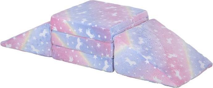Swisshandel24 Spielsofa Kindersofa aus Schaumstoff mit Liegefunktion, für Kinder 1,5-3 Jahre, rosa (Canapé pour enfants)
