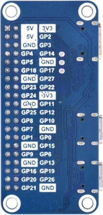 Actual product image WaveShare RP2040-PiZero Entwicklungsboard 264KB SRAM und 16MB Flash