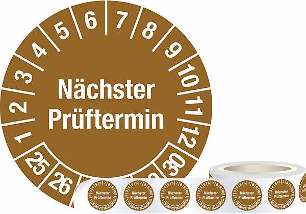 Actual product image Marahrens Inspection sticker (Next inspection date)
