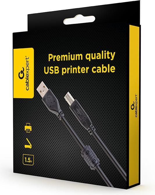 Produktbild Gembird CCFB-USB2-AMBM-1.5M Druckerkabel 1,5 m Schwarz (1.50 m, USB 2.0)