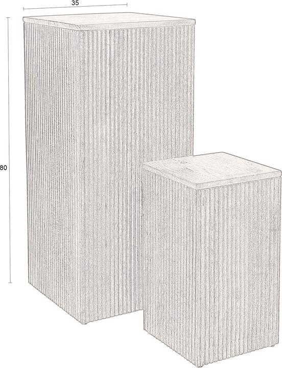 Immagine prodotto Dutchbone Supporto per piante Ribble (set di 2) (35 x 80 x 35 cm)