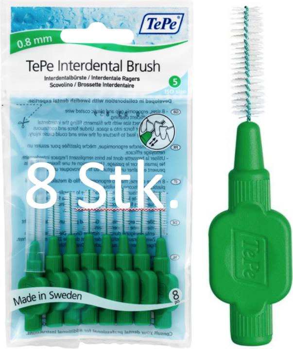 Actual product image TePe Original interdental brushes (8 x, 0.80 mm)