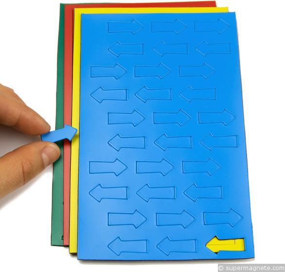 Image du produit Supermagnete Super aimant symboles magnétiques flèche petit bleu (30 x)